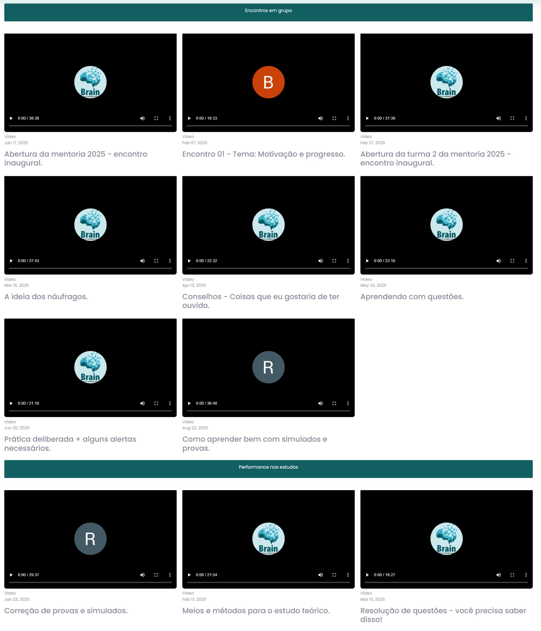 Vídeos e Documentos Exclusivos